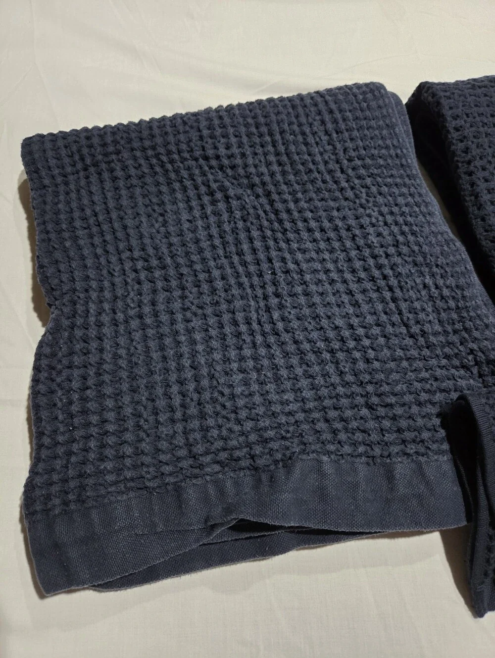Onsen x Huckleberry Dark Blue 3pc Supima Cotton Towel Set Bath Hand Washcloth